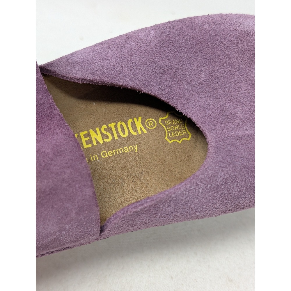 Birkenstock London Purple Suede Closed Toe Clogs Shoes Womens 39 L8 M6 - Picture 5 of 13